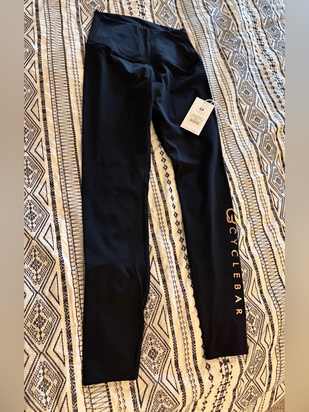 Cyclebar Leggings with Rose Gold letters